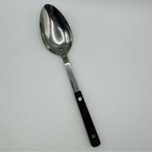 Flint USA Arrowhead Stainless Steel Serving Spoon with Black Handle